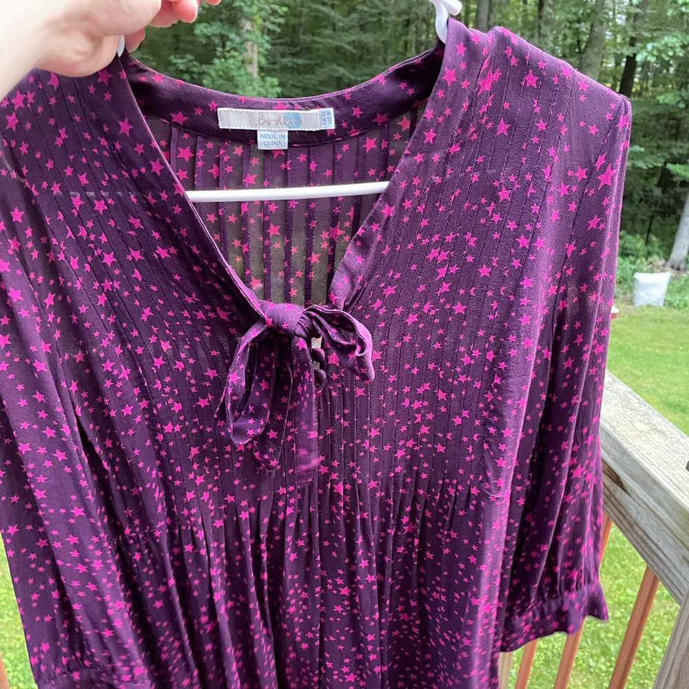 Magenta and purple star blouse